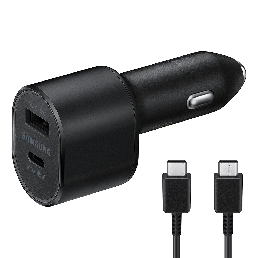 Samsung Car Charger Dual Port USB-C USB + Cable USB-C to USB-C (1m)