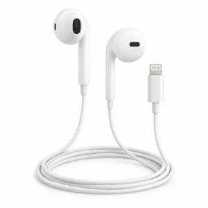 White EZRA EZ-Q16 wired Lightning earphones