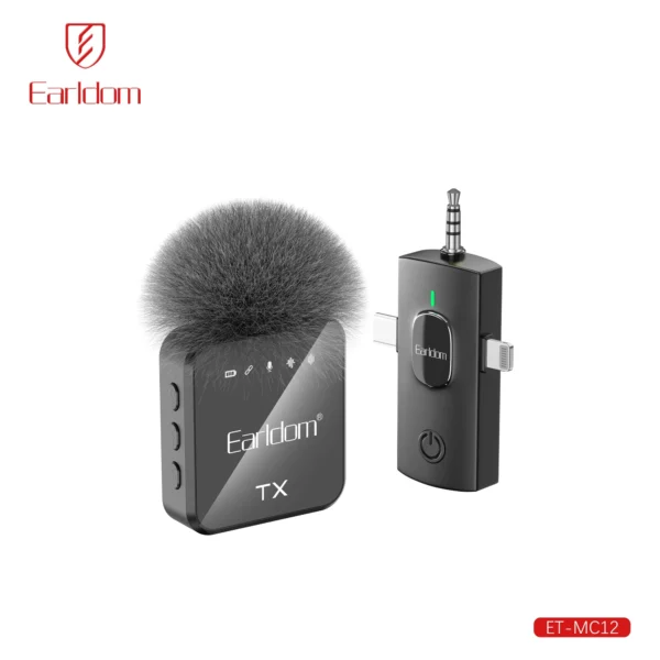 Wireless clip-on microphone with a 3-in-1 receiver