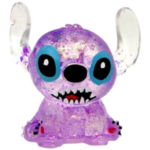 Purple character toy with a translucent glitter finish