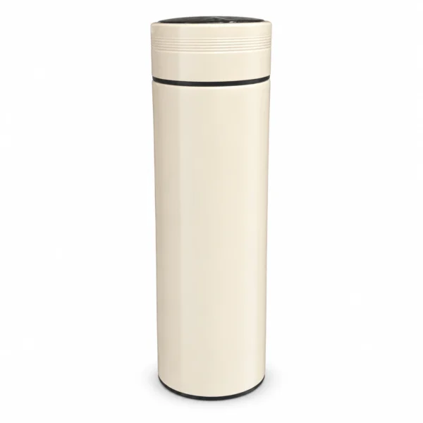 Cream 500ml thermos with a temperature-display lid